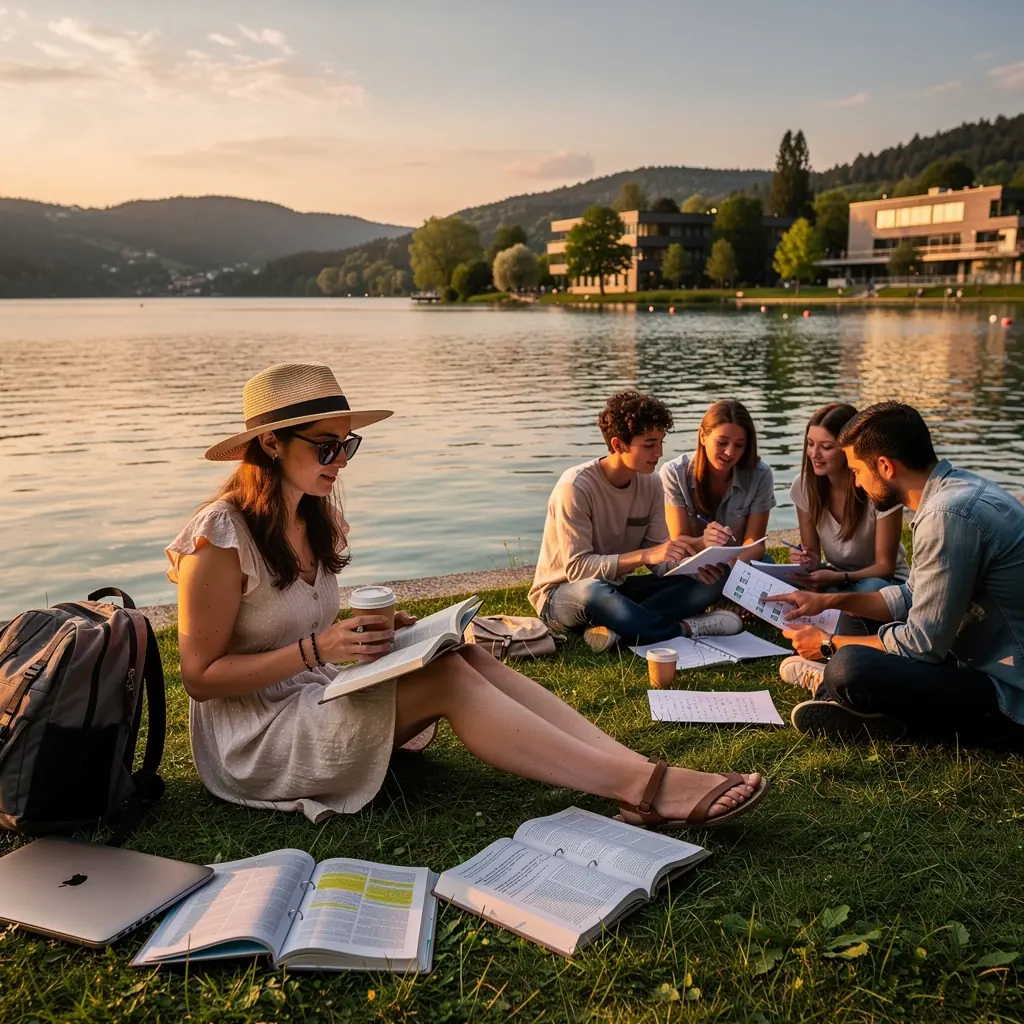 Ein Stapel von akademischen Lehrbüchern für Studierende auf einem Tisch
