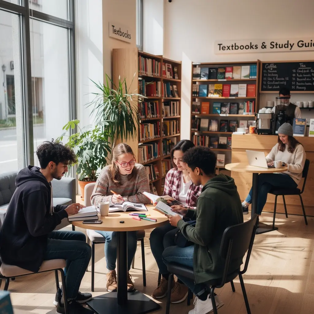 Ein Bild von verschiedenen Fachbüchern für Ingenieurwissenschaften auf einem Regal.