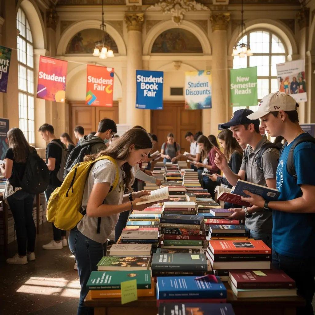 Ein Gruppenstudium von Studenten, die gemeinsam an einem Tisch mit Lehrbüchern arbeiten.